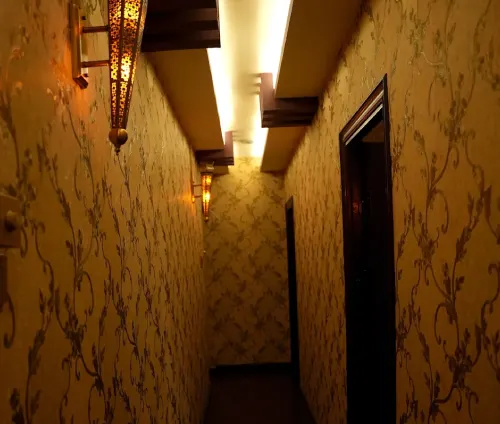 Private corridor to treatment rooms at Chameli Spa Ajman