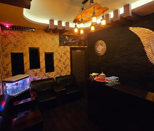 Reception and lounge area at Chameli Spa Ajman