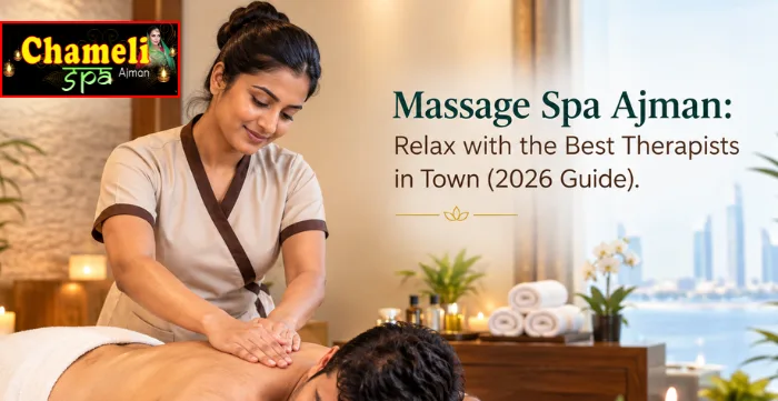Best massage therapist Ajman team in the reception area of Chameli Spa Ajman